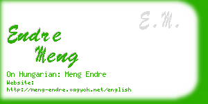 endre meng business card